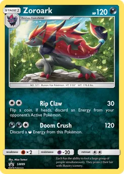 SM Black Star Promos Zoroark Pokémon card